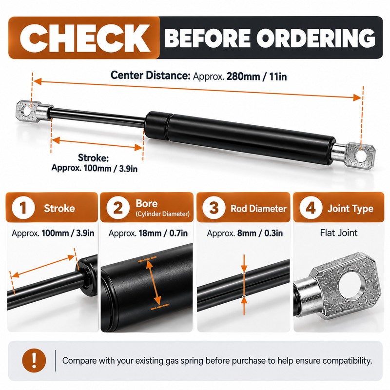 Gas Spring Lift Support for Flip Doors & Hoods –