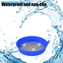 CGEAMDY Bling Car Cup Coaster, 2Pcs Insert Cup Holder, Full Rhinestone Bling Crystal Cup Holders for Women, Anti Slip Shockproof, Automotive Interior Accessories, Suitable for Most Car (Blue)