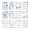 ATOMUS 12pcs Pigment Temporary Tattoos Small Pattern for Fingers Hands