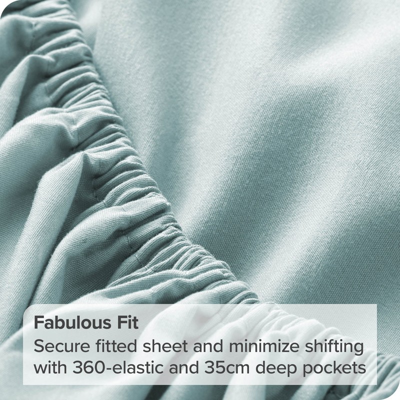 Bare Home Fitted Bottom Sheet Single - Premium 1800 Ultra-Soft