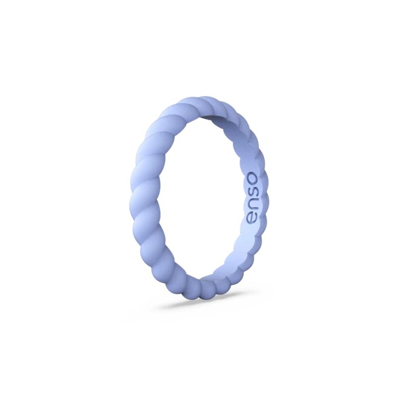 Enso Rings Braided Stackable Silicone Ring - Ocean Breeze -
