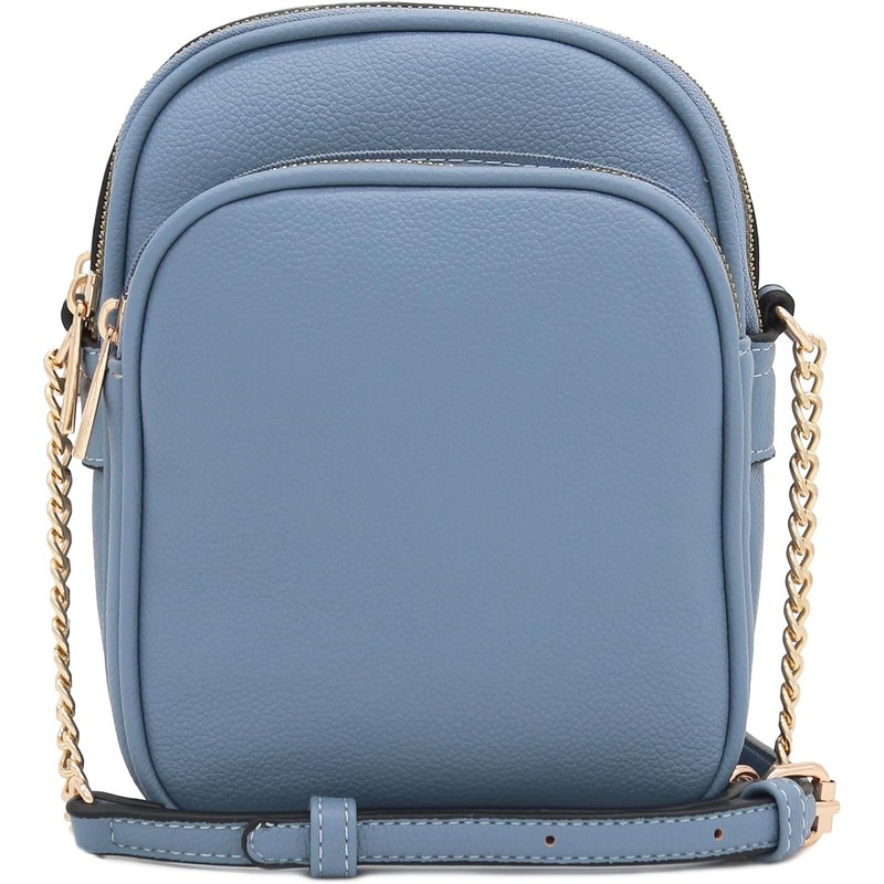 FashionPuzzle Multi Pocket PU Leather Casual Medium Crossbody Bag with