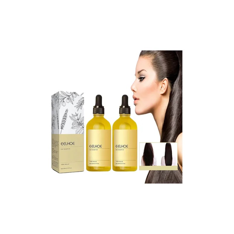 60ml*2 Aceite Vegano Natural Para El Crecimiento Del Cabello
