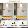 NookNova Battery Operated Wall Sconces Set of 2, Rechargeable Wall
