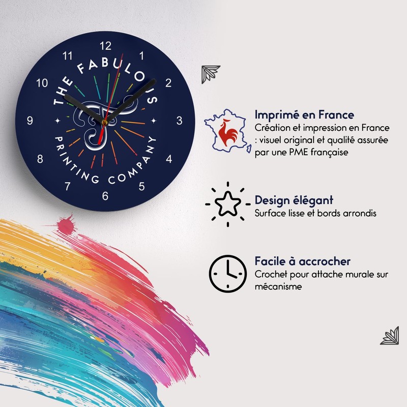 Glass Wall Clock - I Appeachiate You Pun Food Fruit