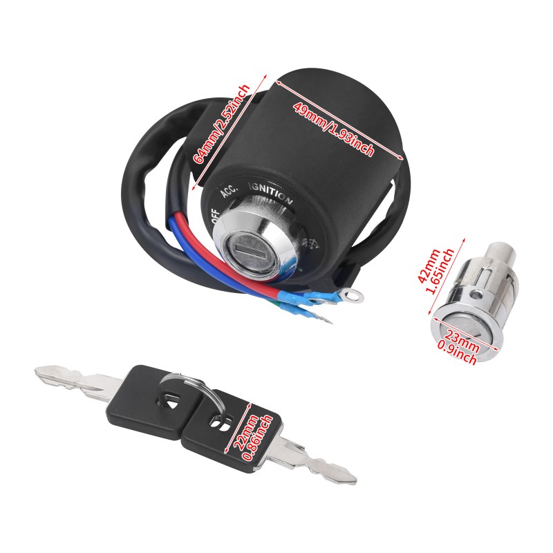 YHMTIVTU Ignition Switch Lock with Key Fit For Harley Sportster