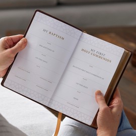 NRSVCE Sacraments of Initiation Catholic Bible, White Leathersoft, Comfort Print