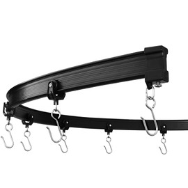 KXLife Black Flexible Curtain Ceiling Track (12 ft), Curved Ceiling Curtain Track, Curtain Rails Ceiling Mount, Room Divider Curtains for Ceiling Track, Curtain Ceiling Track System