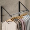 Dr.DJ Clothes Drying Rack with Rod, Wall-Mounted Retractable & Foldable