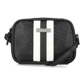 Nautica Candid Camera Adjustable Crossbody, Black (Lakeside Jacquard)