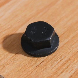 Glvaner M10-1.5 x 25mm (12 pcs) Alloy Steel Flanged Washer Head Hex Bolts, Extra-Large Washer Head, 10.9 Grade Black Oxide Finish GB5789 Full Thread