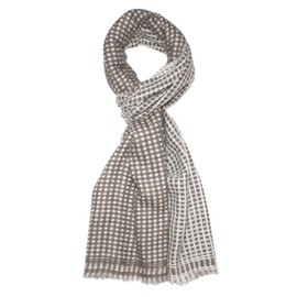 Lorenzo Cana Luxury Men's Winter Scarf, 100% Cashmere, Fluffy, Lightweight, Natural Fibre, Herringbone Pattern, 7822977711 - 30 x 180 cm