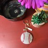 Popfizzy Bling Baseball Keychain for Women and Girls, Rhinestone Baseball