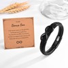 Bonus Son Gifts Bracelet - Stainless Steel Infinite Leather Bracelets