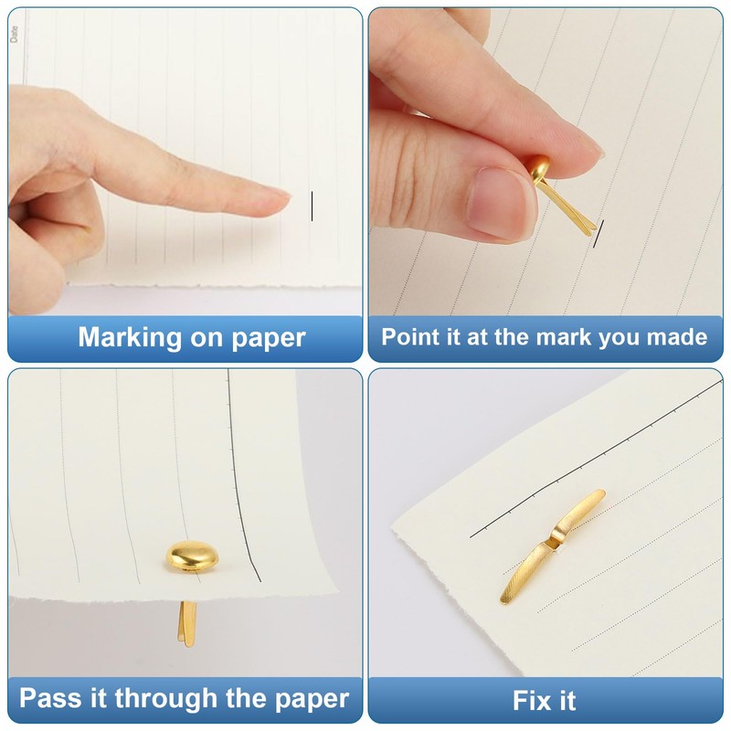 PATIKIL 1000 PCS Paper Brass Fasteners Split Pins Pastel Mini