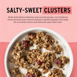 purely elizabeth. Cranberry Pecan Ancient Grain Granola 12 Ounce Pack of 3 Gluten Free Vegan