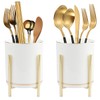 MONOSUGO Small Utensil Holder for Kitchen Countertop, Flatware Organizer for