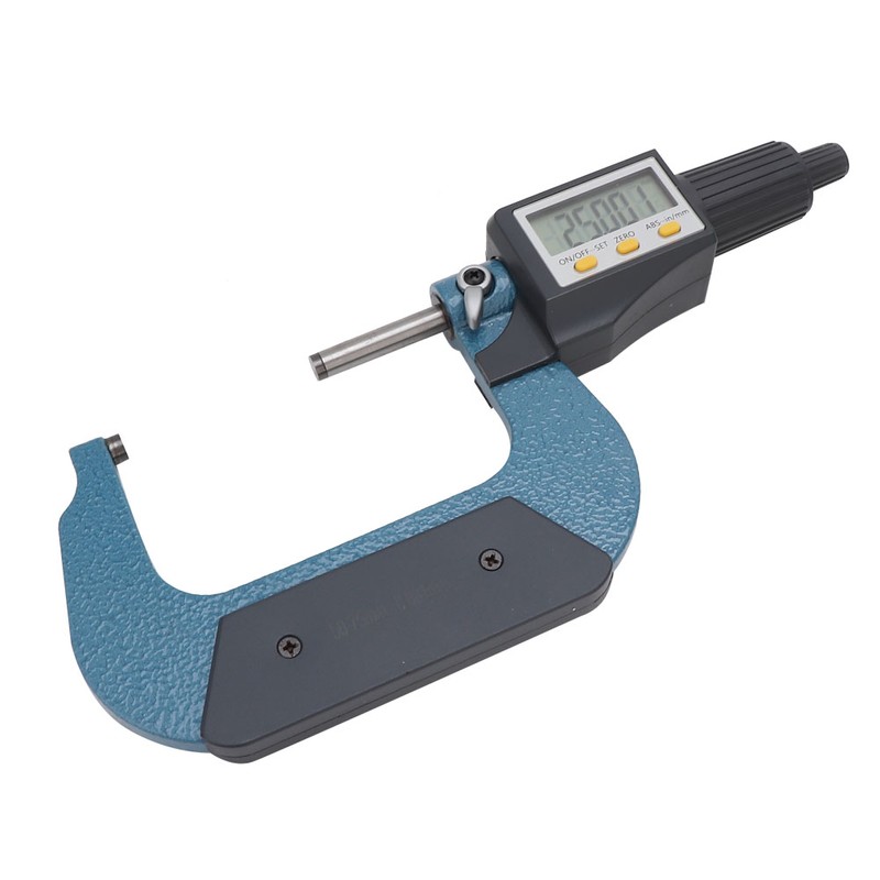 Chrome Plated Alloy Digital Display Low Error Micrometer 0.001mm Resolution
