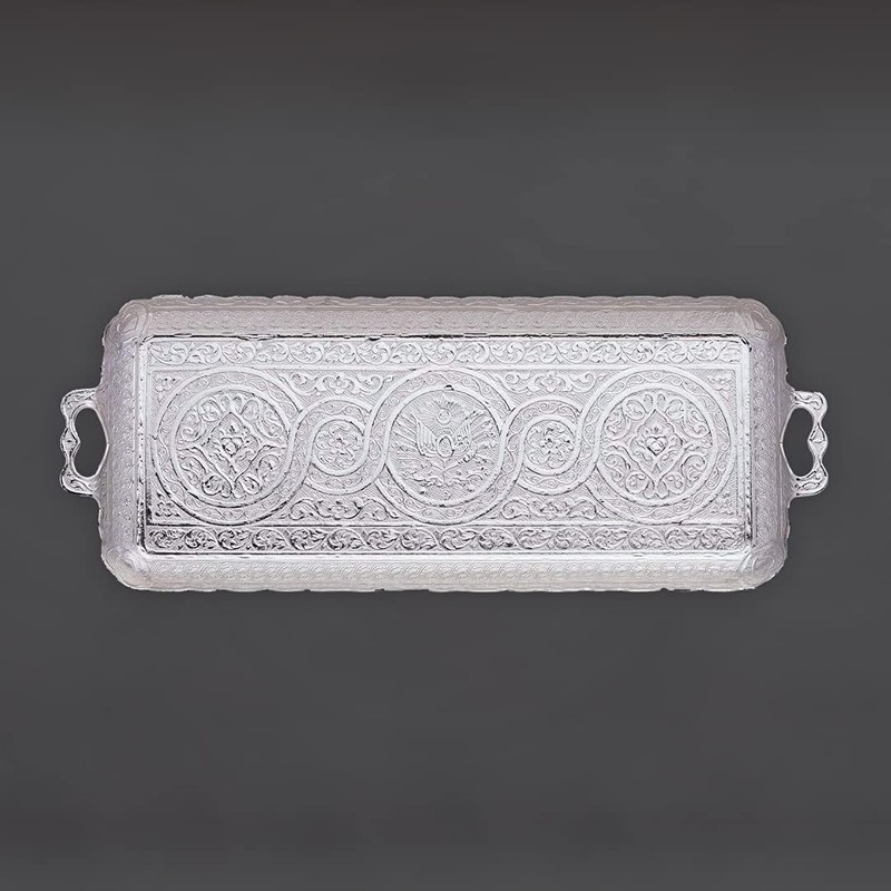 Bandeja rectangular otomana turca para servir bebidas y café (bandeja