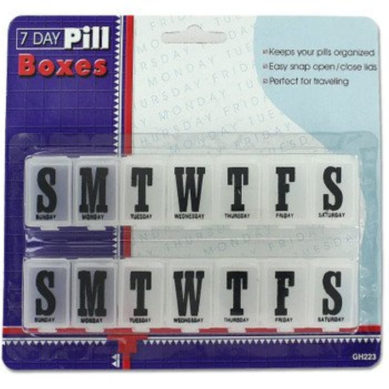 MEDca 7-Day Pill Organizer Weekly Pill Planner Pack of 2