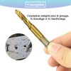 Teocpai 6-Piece HSS Tap Set Titanium Combination Drill Bit with