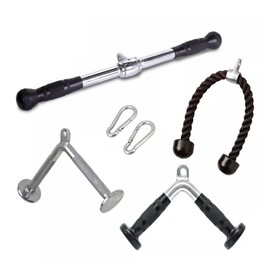 Venbytech for Home Gym Cable Attachment Handle Machine Strength Exercise Pull Press Down Set