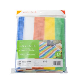 Asahi Koyo Leisure Sheet, Classic Stripe, For 4-5 People, For 2 Tatami Mats, 70.9 x 70.9 inches (180 x 180 cm), Simple, Classic, 1 Piece