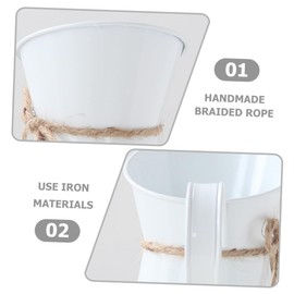 Levemolo Rustic Flower Vase with Handle for Table Decor Vintage Style Flower Arrangement Container for Home Office Living Room and Bedroom