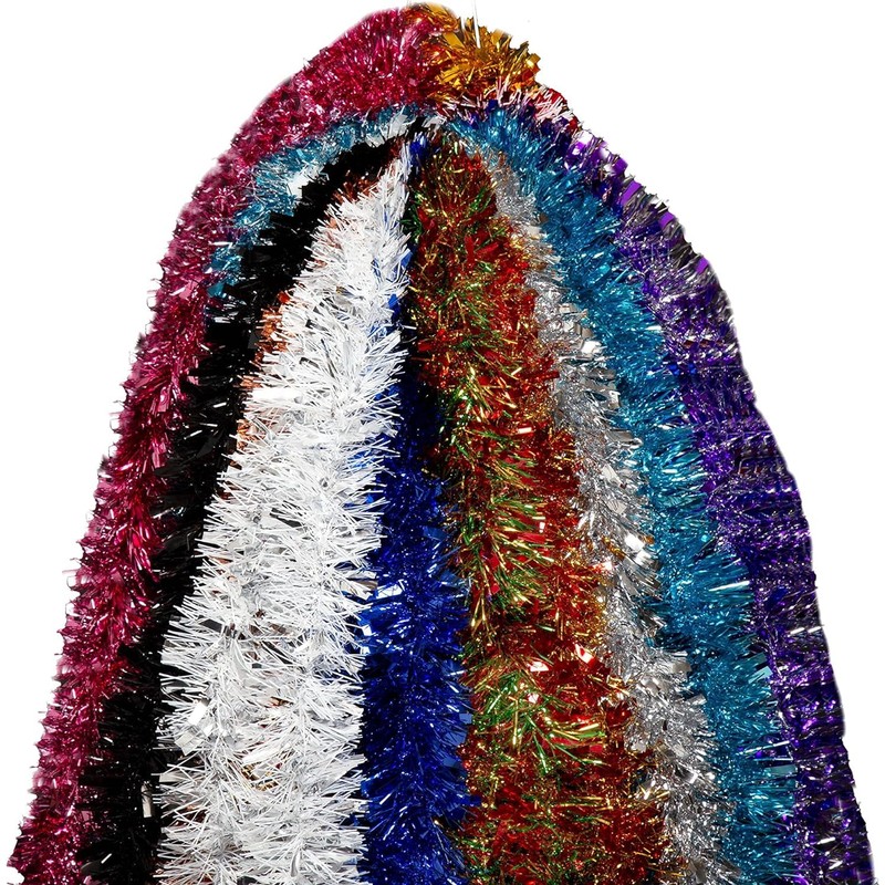 UKDeals direct ® 4m Metre Chunky/Fine Christmas Tinsel - Christmas
