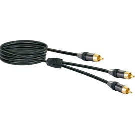 SCHWAIGER CIK4030 533 RCA Y-Cable Audio Cable 1x RCA to 2x RCA for Subwoofer Amplifier HiFi Receiver Stereo 3 m