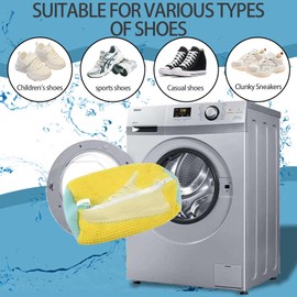 podafu Washing Machine Shoe Wash Bag - Durable and Reusable Shoe Wash Bag for Washer and Dryer, General Purpose Shoe Cleaning Bag (Pack of 2)