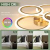 Vloitgol Modern LED Ceiling Light, 4 Rings LED Dimmable Flush