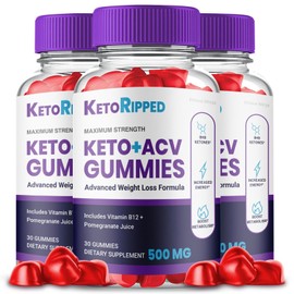 Keto Ripped ACV Gummies, Keto Ripped Gummies Maximum Strength (3 Pack)