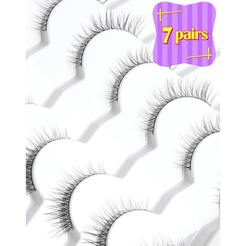 Lashes Wispy False Eyelashes Colour Gradient False Eyelashes Natural Look