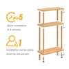 Apicizon Small Narrow Side Table, 3-Tier Skinny End Table for