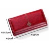Zazaland Women's Long Wallet, Multi-functional, Leather, Cover, Button, Coin Purse,