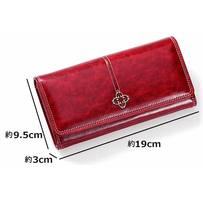 Zazaland Women's Long Wallet, Multi-functional, Leather, Cover, Button, Coin Purse,