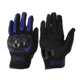 HEROFFIX 1 Pair Motorcycle Winter Warm Touchscreen Driving Gloves XXL Black Blue Polar Fleece