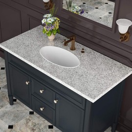 Livelynine 15.8 x 197 Inch Gray Granite Contact Paper for Countertops Waterproof Wallpaper Peel and Stick Vinyl Countertop Adhesive Film Laminate for Kitchen Counter Top Desk Table Cover Sticker