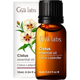 Cistus essential oil 10ml for stuffy nose, skin care, muscle pain - balsamic, woody scent / 시스투스 에센셜 오일 10ml 코막힘 피부관리 근육통- 발사믹, 우디 향