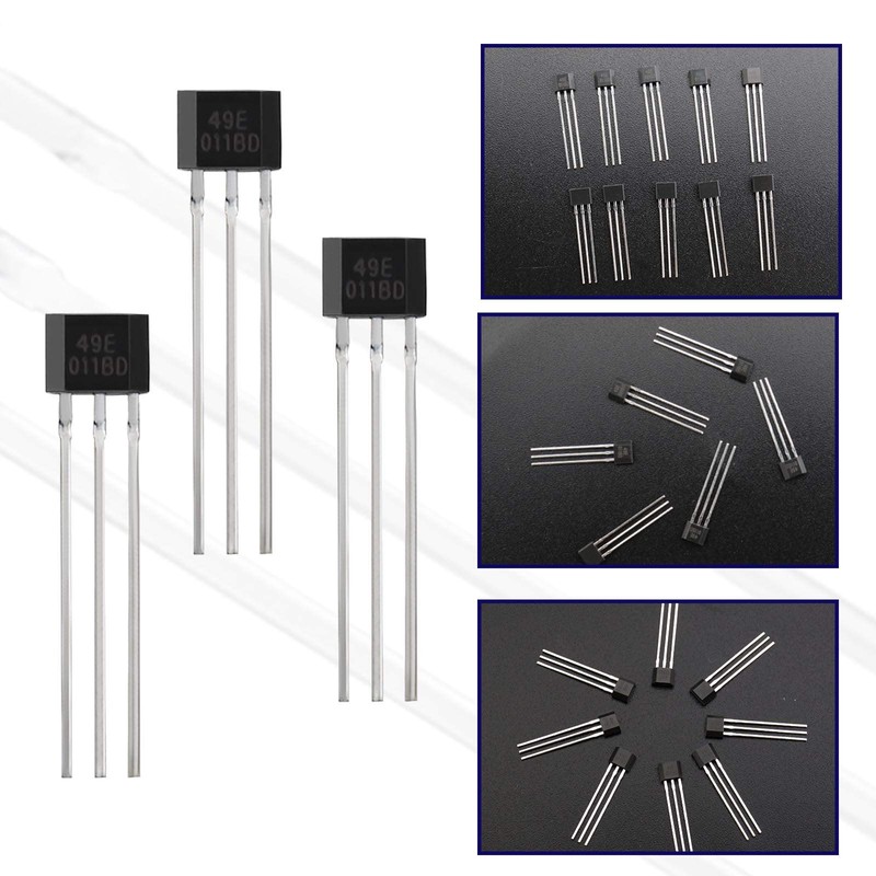 EMSea 20Pcs 49E TO-92 Linear Hall Effect Sensors 3 Pins