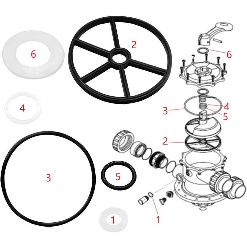 Pool Filter Parts Spider Gasket Kit,SP0710 Pool Pump Parts,SPX0710CA Diverter