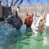 Werewolf Keychain Model White 3d Printed Wolf 3D Head With