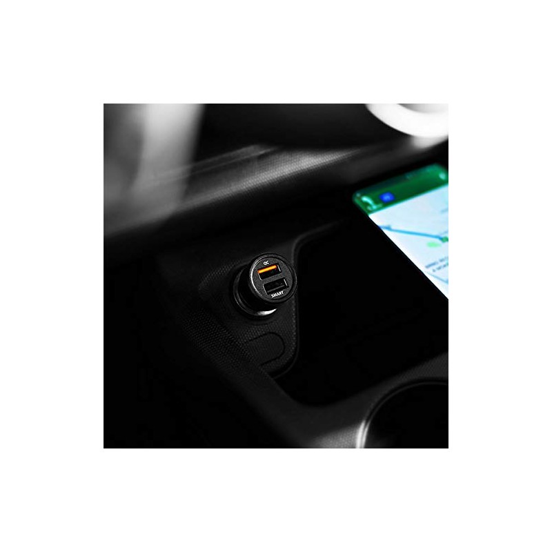 AXAGON PWC-QC5 Dual Car Charger 12-24V / 2X Port QC3.0/FCP