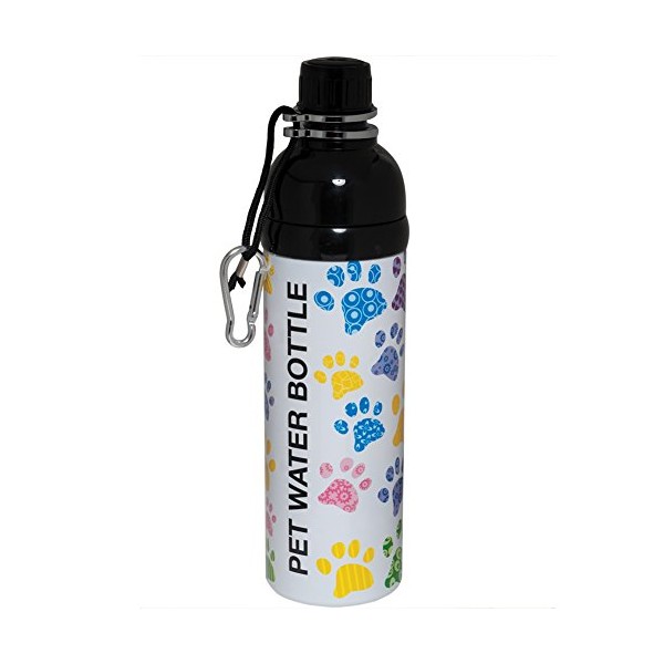 Lick 'n Flow Pet Water Bottle Paws 750ml, Clear