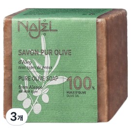 Nagel Face Wash Pore Care Aleppo Soap Olive Oil 100%, 3, 200g / 나젤 세안 모공 케어 알레포 비누 올리브오일 100%, 3개, 200g