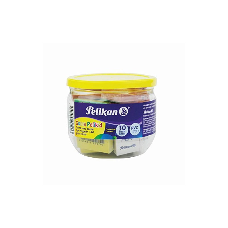 Pelikan Barril 30 Gomas de Borrar Pelikid, Multicolor