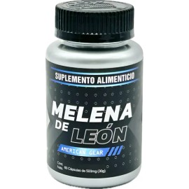 Melena De Leon Puro 60 Caps American Gear Memoria Inmune                                                                                              
