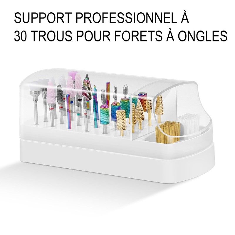 Supporto per punte per unghie, 30 fori, espositore professionale per