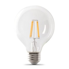 Feit Electric 40-Watt Equivalent G25 Dimmable Filament CEC LED Energy Star 90+ CRI Clear Glass Light Bulb, Daylight (3-P